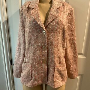 Appleseed's Elegant Pink Tweed Blazer